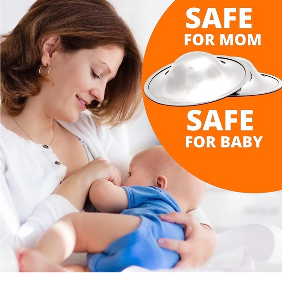 Amorini - Nipple Covers for Breastfeeding Mothers, 925 Silver Nipple Shields - Picture 6 of 7